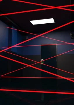 3D Rendering High Security Corridor Ilustración de archivo