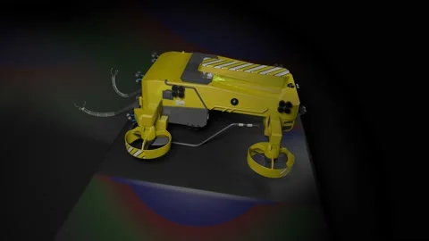 3D rendering high tech deepsea robot. Stock Footage 215754637