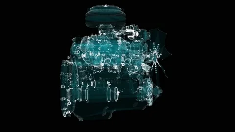 3D rendering, Holographic Particle engine Stock Footage 167622314