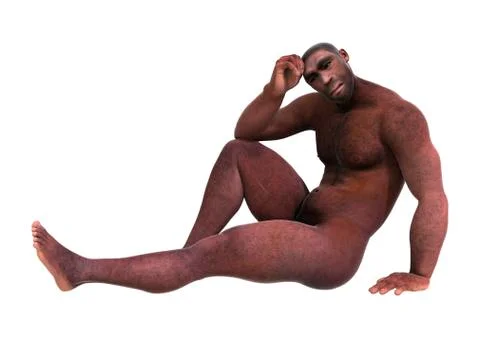 3D Rendering Homo Erectus on White Illustrazione stock