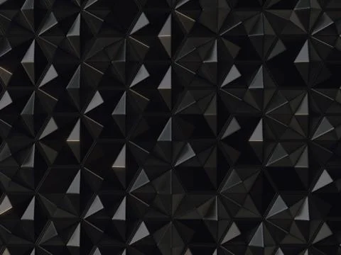 3d rendering honeycomb dark pattern illustration. Hexagon abstract background Stock Illustration