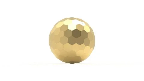 3d rendering of a honeycomb hexagon sphere isolated on white Stock Illustration