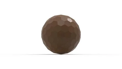 3d rendering of a honeycomb hexagon sphere isolated on white Stock Illustration