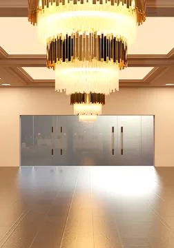 3D Rendering Hotel Lobby Stock Illustration