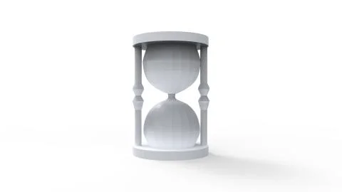 3d rendering of a hour glass isolated in white studio background Stock Illustration