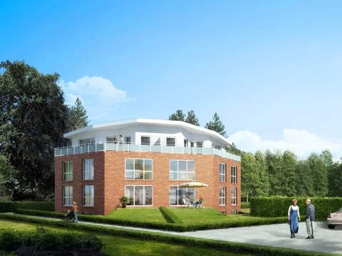 3d rendering of house Stock Illustration