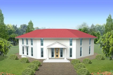 3d rendering of house Stock Illustration