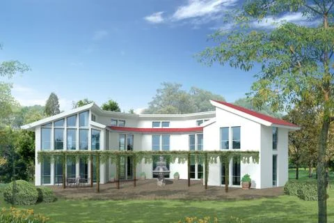 3d rendering of house Stock Illustration