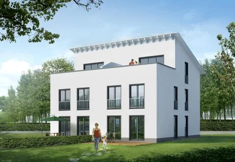 3d rendering of house Stock Illustration