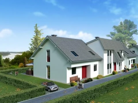3d rendering of house Stock Illustration