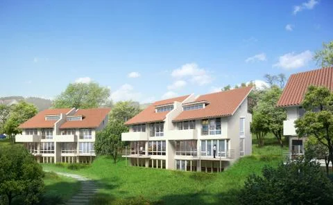 3d rendering of house Stock Illustration