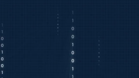 3d rendering of hud techno background with floating numbers. Stock Illustration
