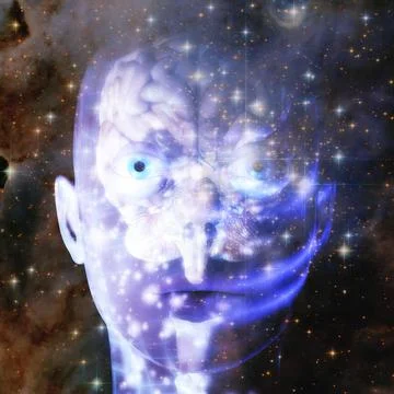 3D Rendering of a human Brain - Elements of this Image by NASA 3D Renderin... Stock Photos