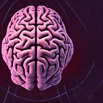 3D Rendering of a human brain Stock Illustration