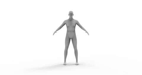 3d rendering of a human model isolated in white background Stock-Footage 112021833