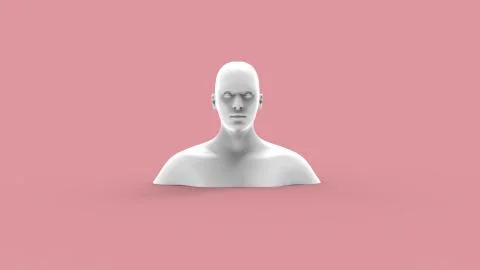 3d rendering of a human model isolated in studio background Stock Illustration