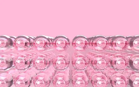3d rendering of human skin cells.Transparent close up Macro Liquid Bubbles Stock Illustration