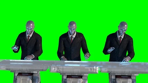 3d rendering humanoid robots working Video stock 103236739