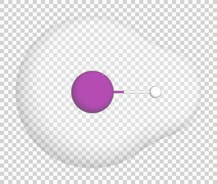 3D rendering of Hydriodic Acid over a transparent background. Ilustração Stock