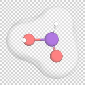 3D rendering of Hydroxy(Oxo)Phosphanium over a transparent background. Stock Illustration