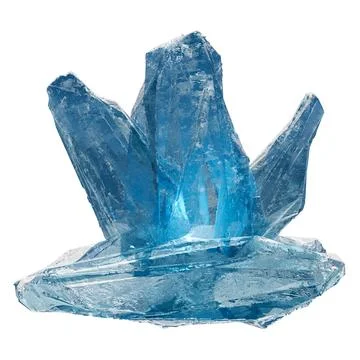 3d rendering. ice crystals. Cold frozen blocks or ice mountain, winter deco.. Stock Illustration