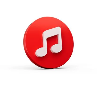 3D rendering of an icon of a musical note internet notification イラスト素材