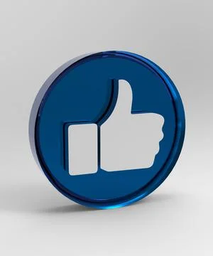 3d rendering like icon social media Stock Illustration