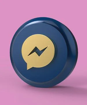 3d rendering icon of social media Stock Illustration