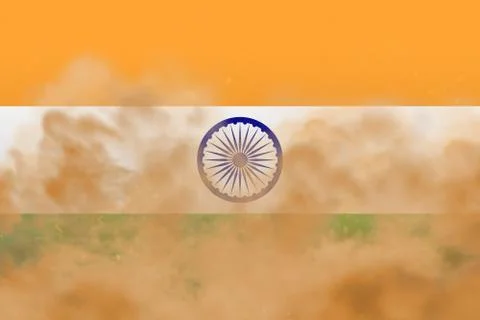 3D Rendering idea for the deadly dust storms striking Northern India. Stock Illustration