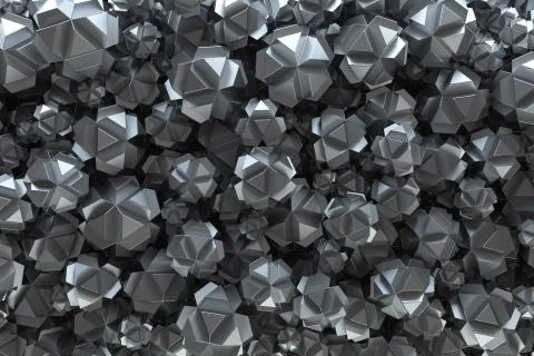 3d rendering illustration. Abstract background with geometry shapes. Stock Illustration