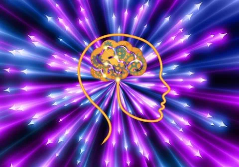 3d Rendering Illustration of an artificial intelligence cable with neural net Stock Illustration