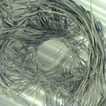 3d rendering illustration with complex abstract design and swirling pattern Stock Illustration