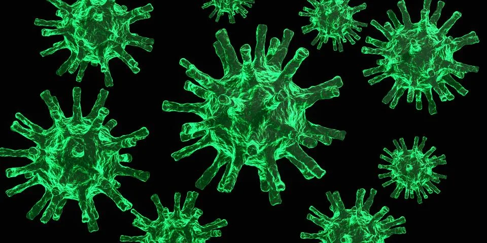 3D rendering illustration of Coronavirus Stock Illustration