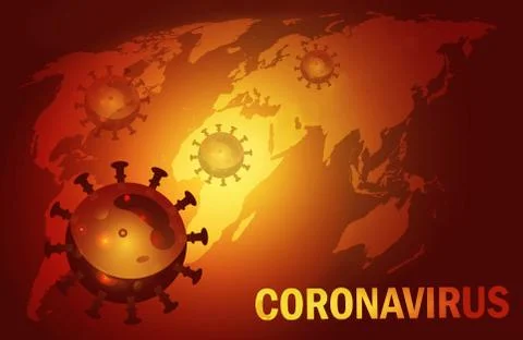 3d rendering illustration of a Covid 19 disease spread worldwide Stock Illustration