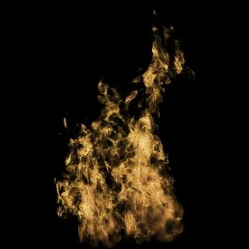 3d rendering illustration of flame on dark background Illustrazione stock