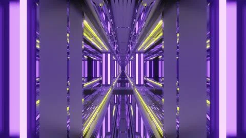 3D rendering illustration of futuristic sci-fi techno lights- a cool backgrou イラスト素材