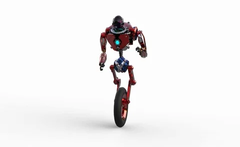 3D rendering illustration of the Mecha cycle Stock Footage 128271598