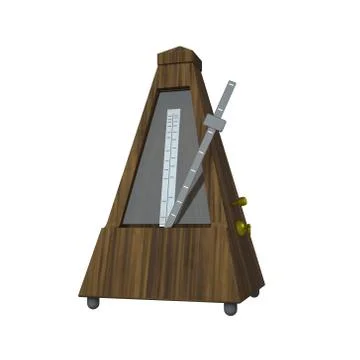 3D rendering illustration metronome on white background Stock Illustration