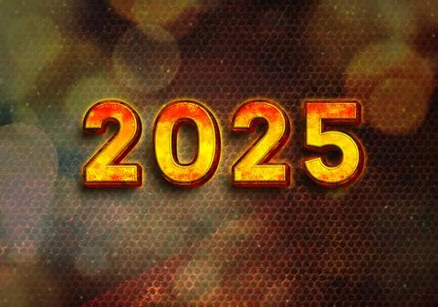 3d Rendering Illustration of a middle aged 2025 design. Stock Illustration