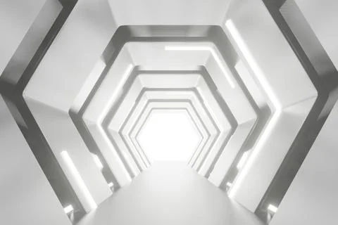 3d rendering illustration of minimal design modern pathway. product placement Stock Illustration