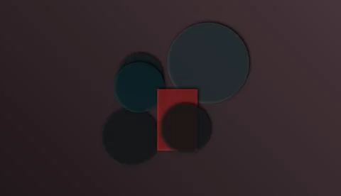 3d rendering illustration of pattern with colorful Geometric shapes on the purpl Stock Photos