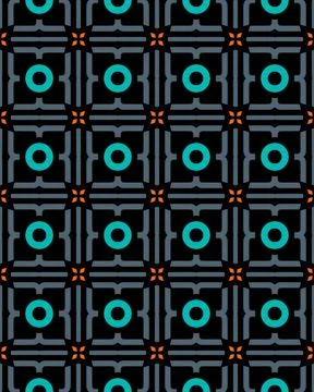 3D rendering illustration of a seamless tile pattern Stock Illustration