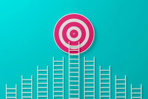 3d rendering illustration, Stand out from the crowd and think different creat Stock Illustration