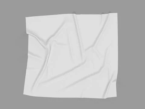 3d rendering illustration of a white cloth on a solid background Foto stock