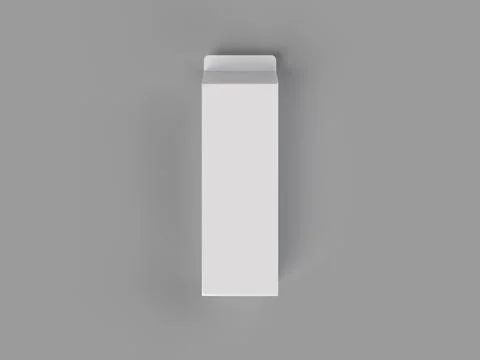 3d rendering illustration of the white drink packaging box on a solid background Foto stock