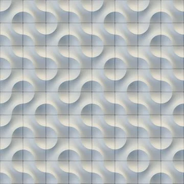 3d rendering illustration of a white repeating pattern composed of tiles イラスト素材