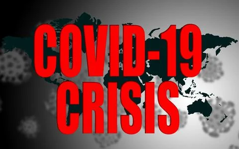 3D rendering illustration of a worldwide Covid-19 crisis concept Illustrazione stock