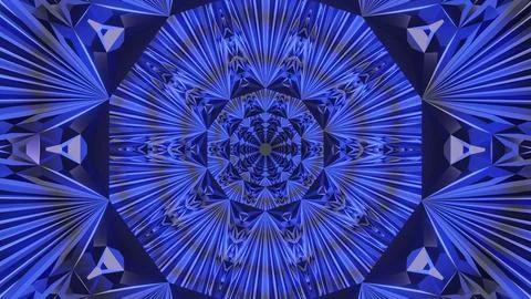 3d Rendering image of illuminated geometric shapes in pattern looking like Illustrazione stock
