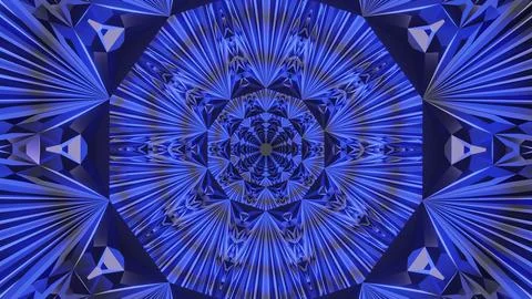 3d Rendering image of illuminated geometric shapes in pattern looking like Illustrazione stock