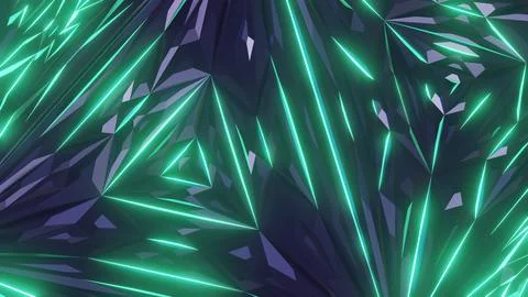 3d rendering image of illuminated geometric shapes in pattern looking like 写真素材